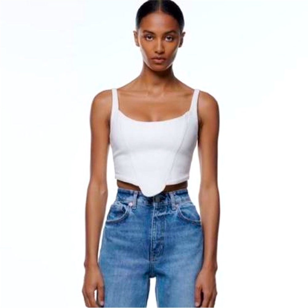 Zara Denim Cropped Corset